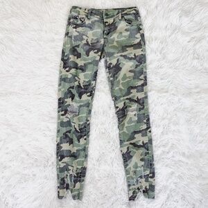 Tractr Girls Distressed Camo Skinny Jeans Size 14